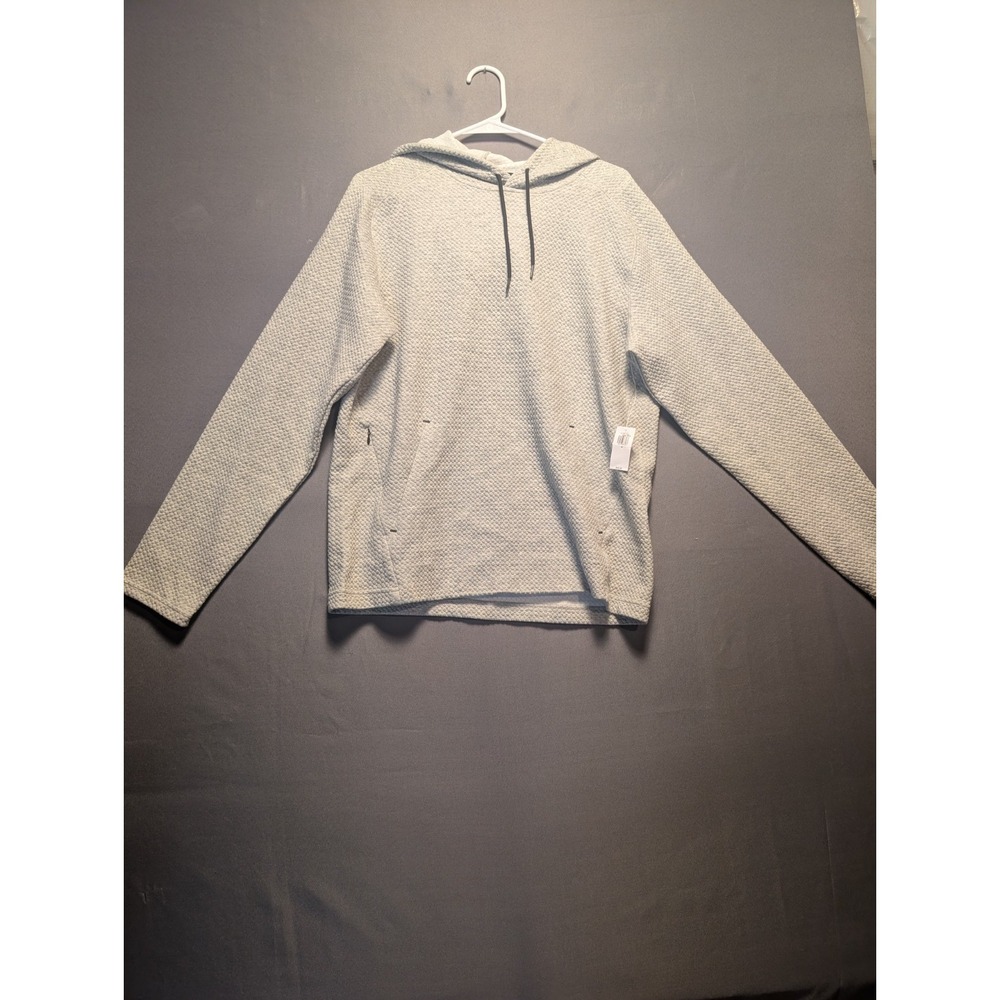 Old Navy Active Dynamic Fleece Hoodie Womens Medium Beige Textured 4 Way Stretch